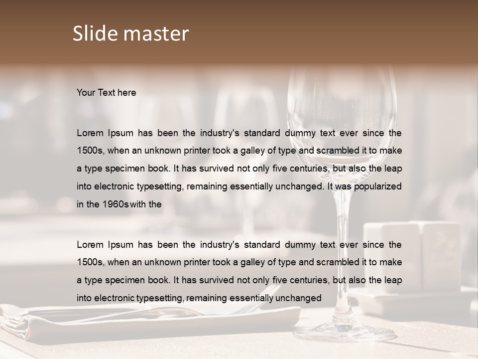 Wine Luxury Tableware PowerPoint Template
