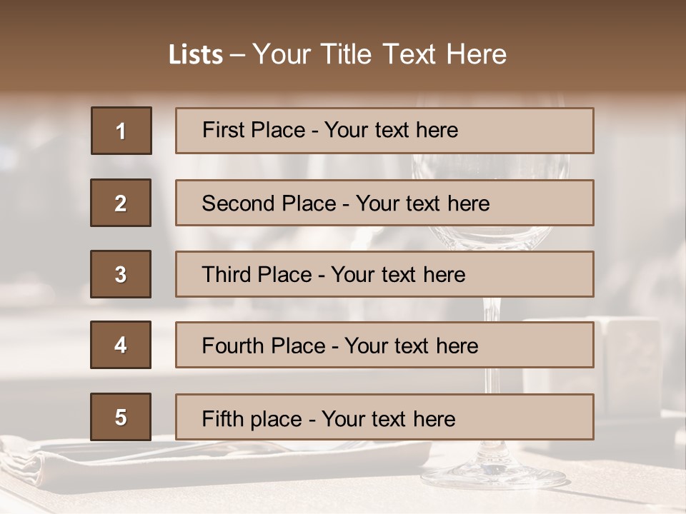 Wine Luxury Tableware PowerPoint Template
