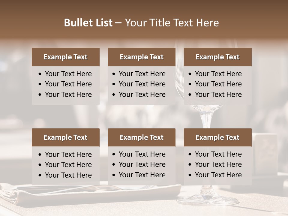 Wine Luxury Tableware PowerPoint Template