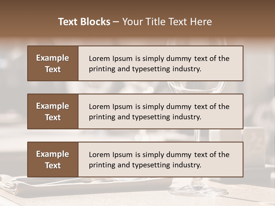 Wine Luxury Tableware PowerPoint Template