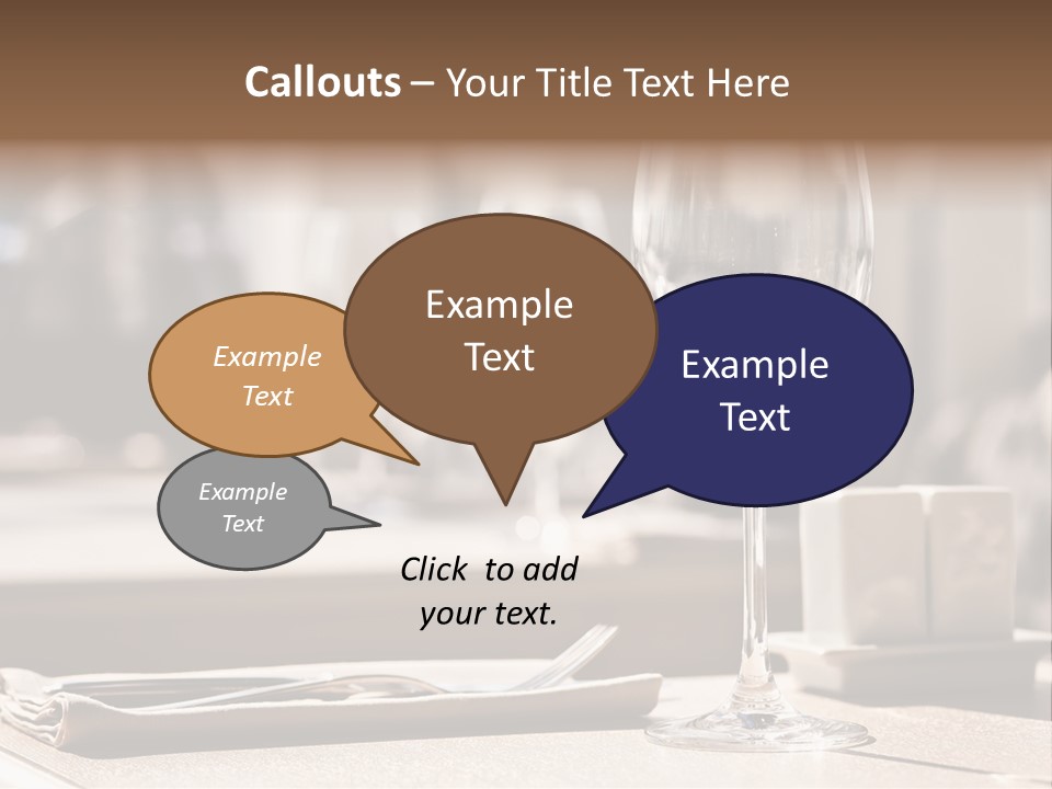 Wine Luxury Tableware PowerPoint Template