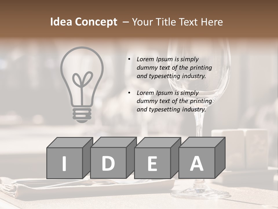 Wine Luxury Tableware PowerPoint Template