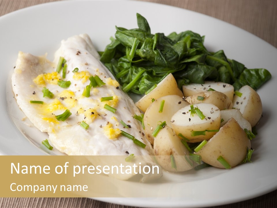 Seabass Fillet Food PowerPoint Template