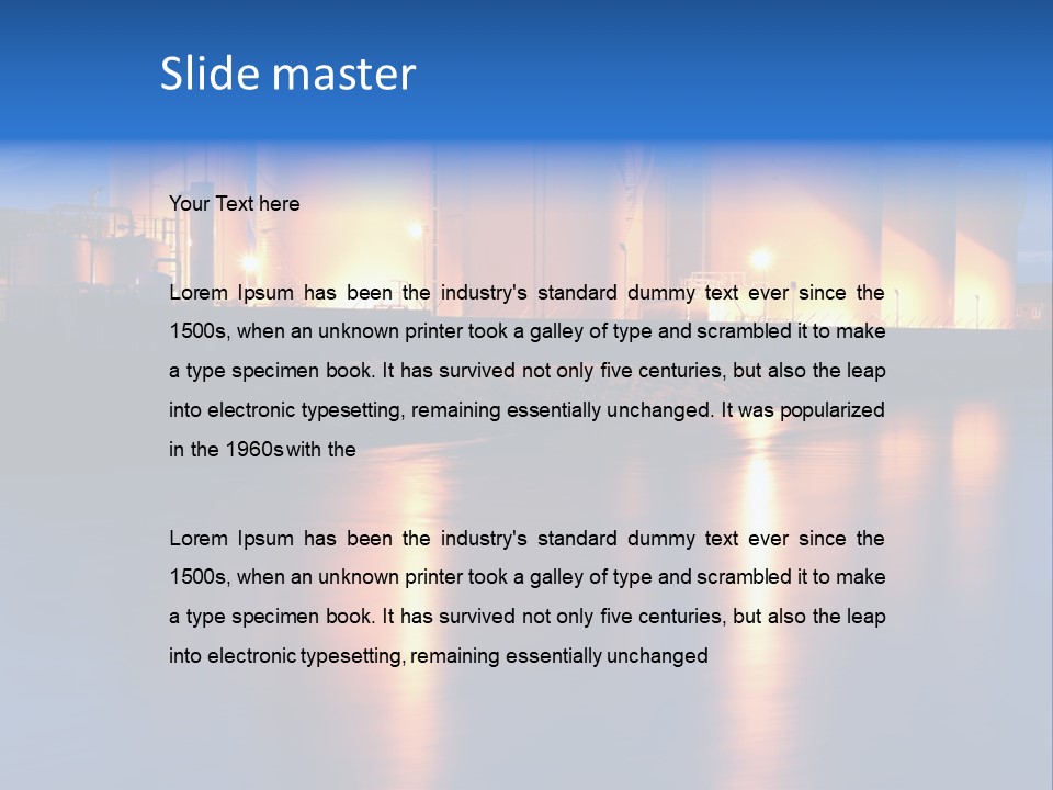 Factory Fuel View PowerPoint Template