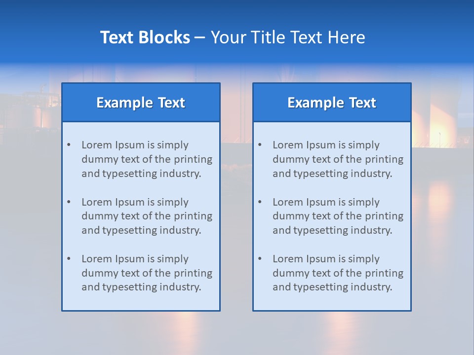Factory Fuel View PowerPoint Template