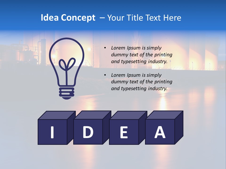Factory Fuel View PowerPoint Template