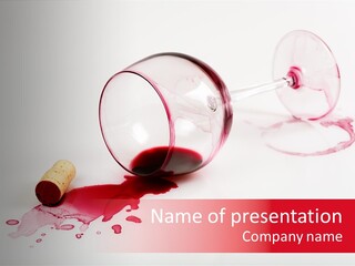 Red Breaker Alcohol PowerPoint Template