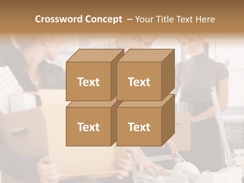 Satisfied Casual Boxes PowerPoint Template