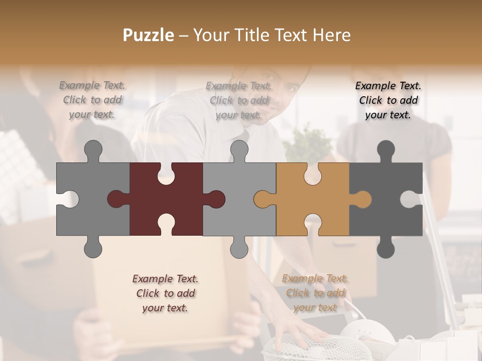 Satisfied Casual Boxes PowerPoint Template