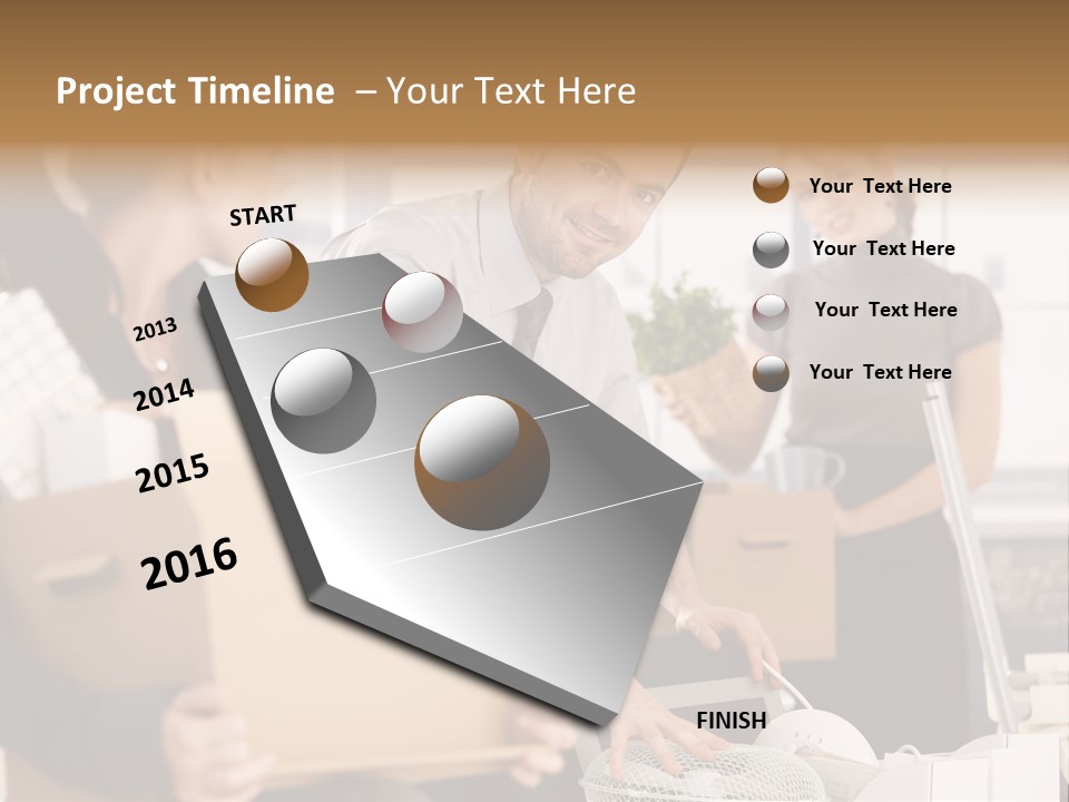 Satisfied Casual Boxes PowerPoint Template