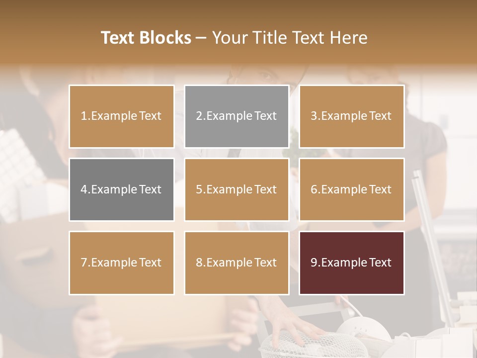 Satisfied Casual Boxes PowerPoint Template