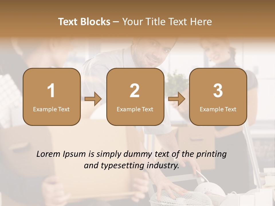 Satisfied Casual Boxes PowerPoint Template