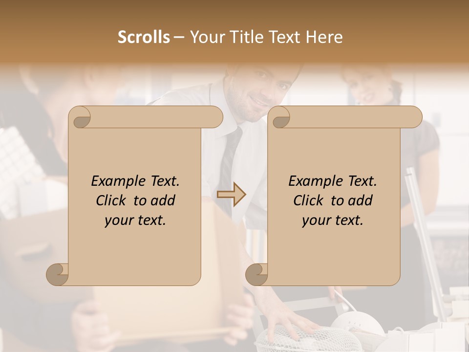 Satisfied Casual Boxes PowerPoint Template