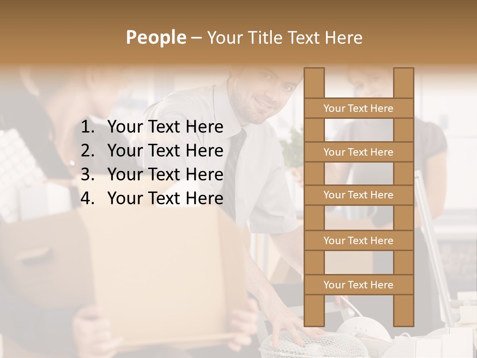 Satisfied Casual Boxes PowerPoint Template