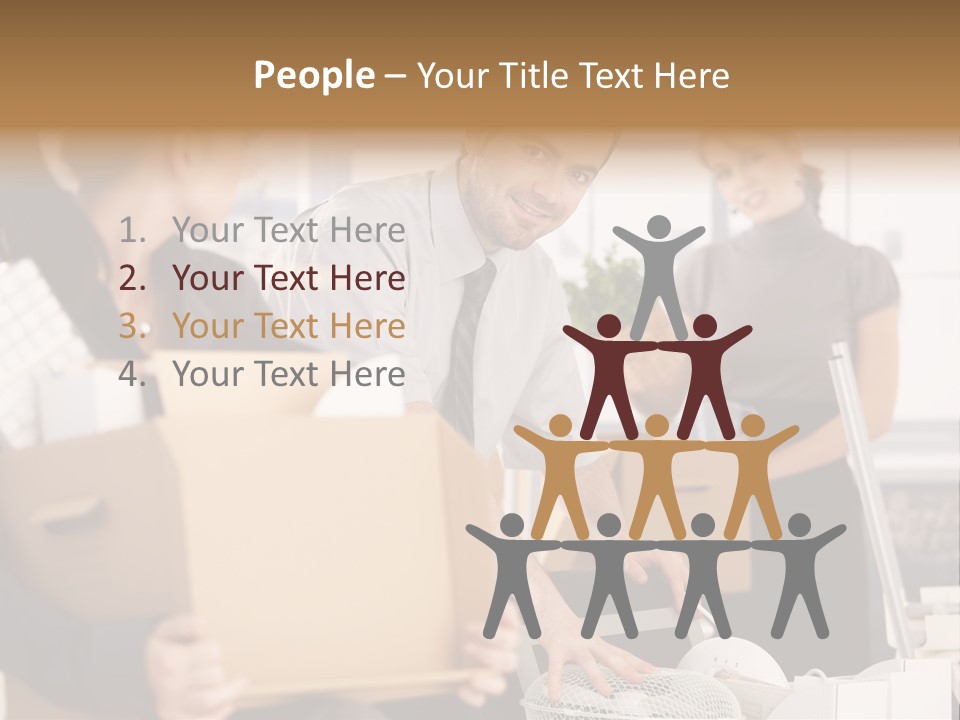 Satisfied Casual Boxes PowerPoint Template