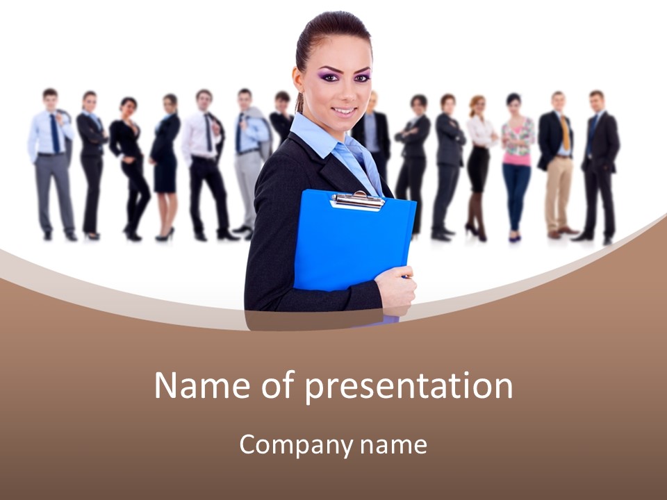 Isolated Teamwork Employment PowerPoint Template