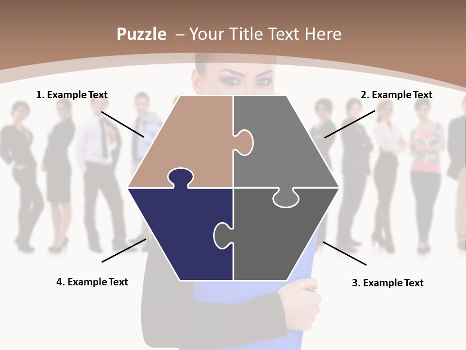 Isolated Teamwork Employment PowerPoint Template