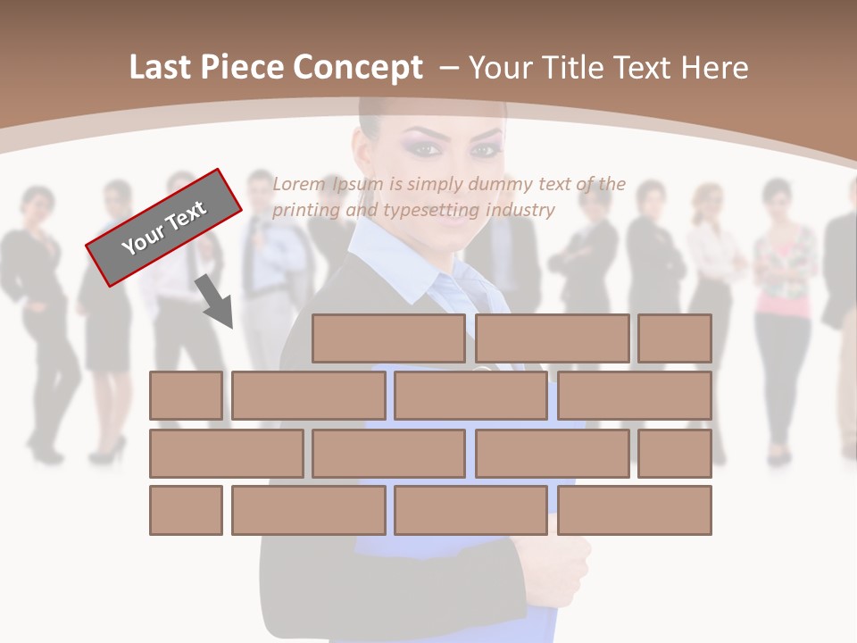 Isolated Teamwork Employment PowerPoint Template