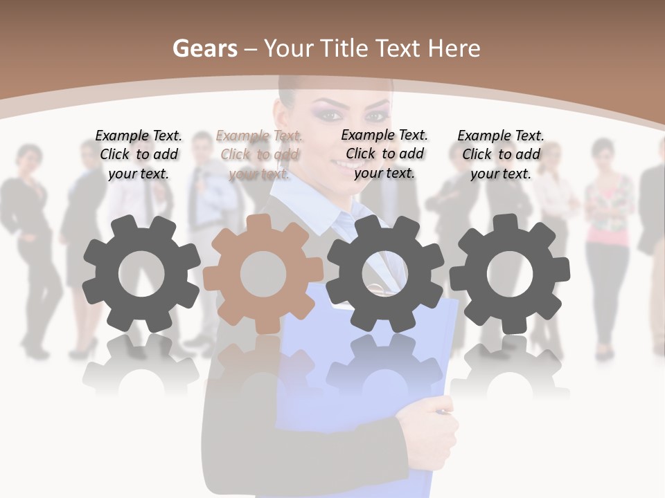 Isolated Teamwork Employment PowerPoint Template