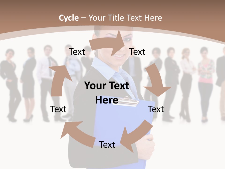 Isolated Teamwork Employment PowerPoint Template