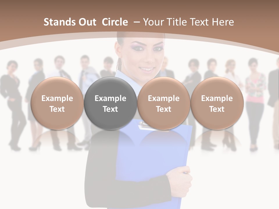 Isolated Teamwork Employment PowerPoint Template