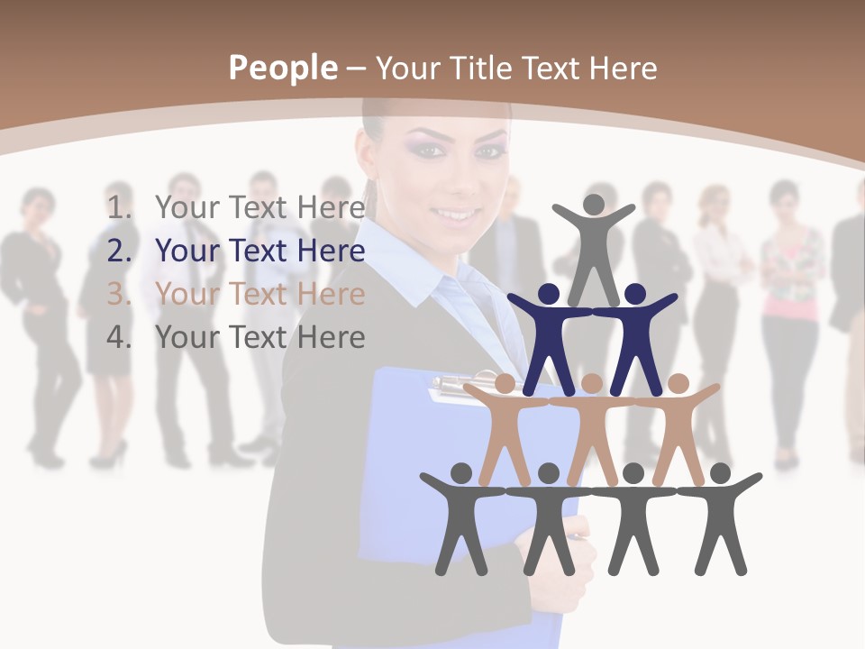 Isolated Teamwork Employment PowerPoint Template