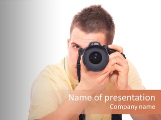 Happy Camera Men PowerPoint Template