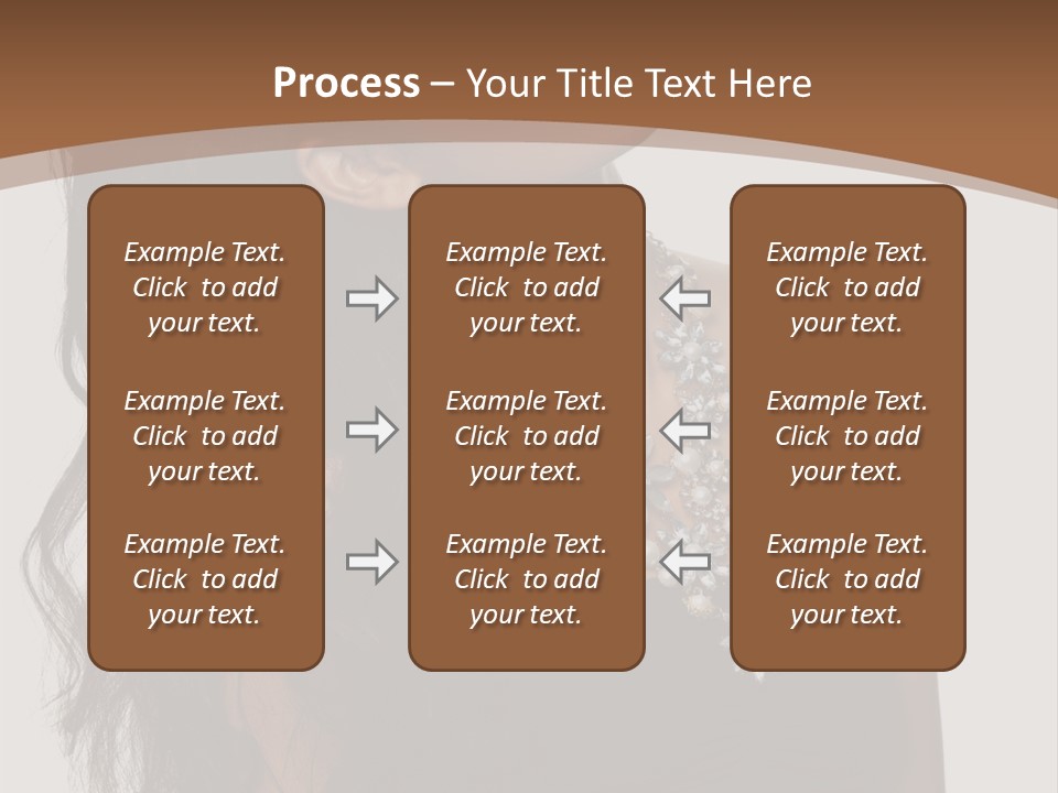 Brown Woman Curly PowerPoint Template