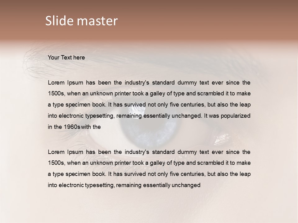 Male Visual Optical PowerPoint Template