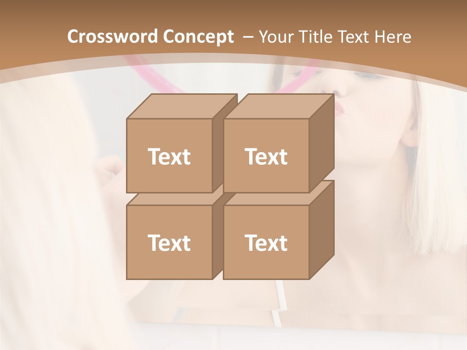 A Woman Holding A Pink Heart In Front Of A Mirror PowerPoint Template