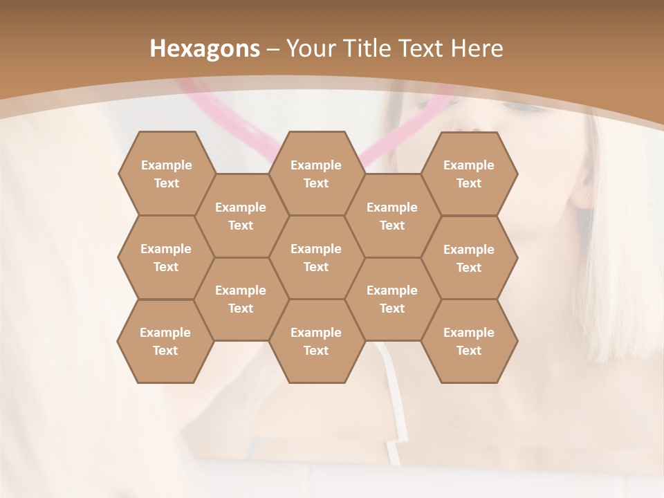 A Woman Holding A Pink Heart In Front Of A Mirror PowerPoint Template