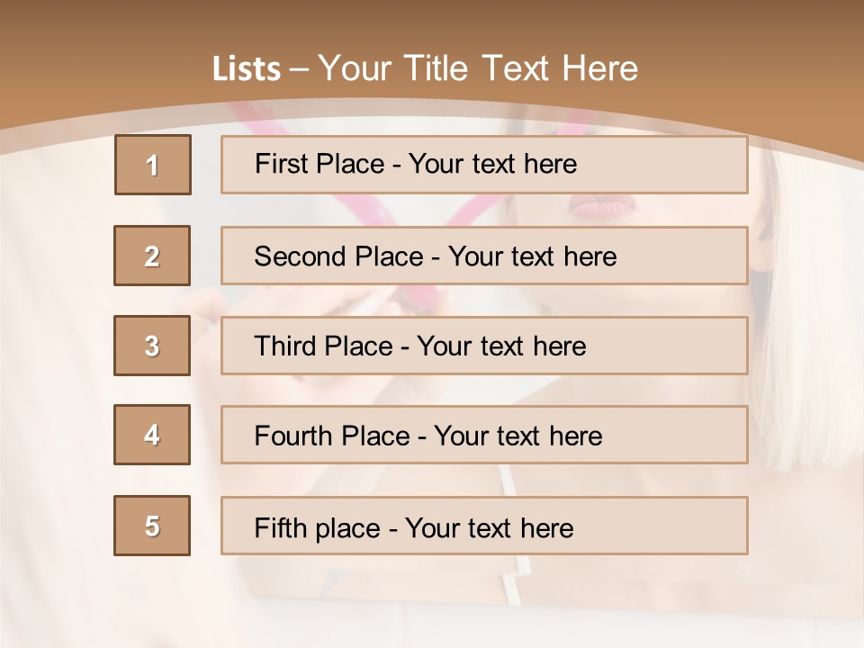 A Woman Holding A Pink Heart In Front Of A Mirror PowerPoint Template