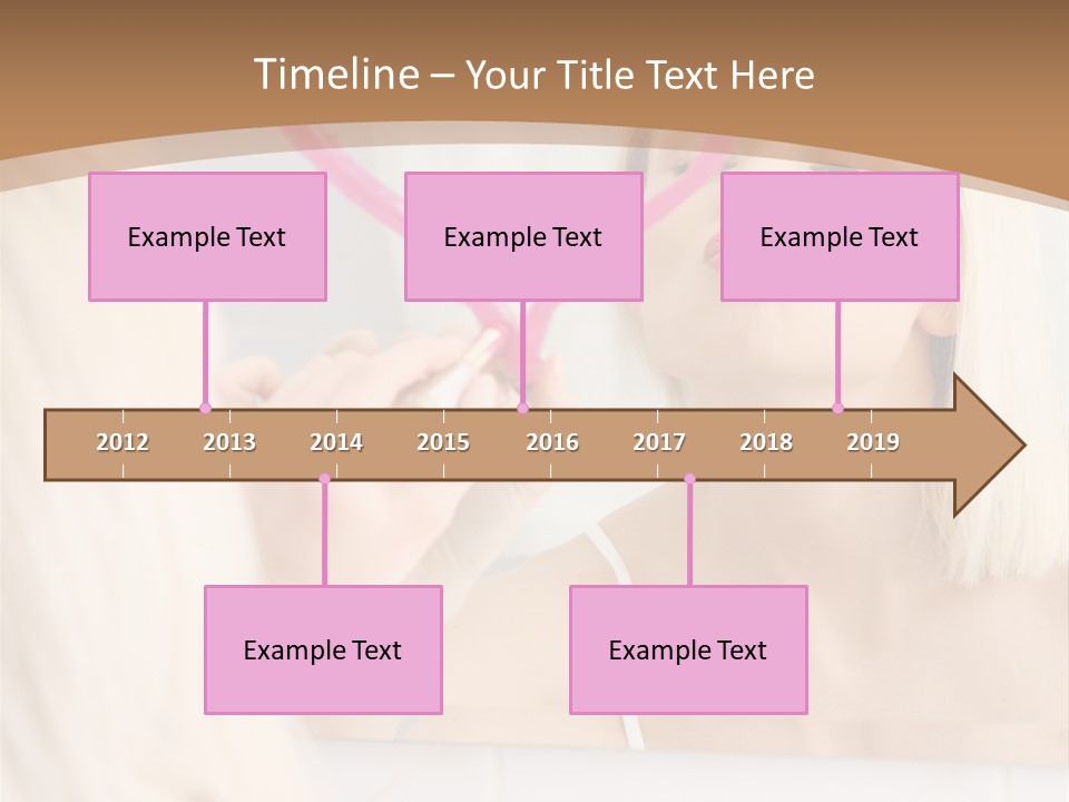 A Woman Holding A Pink Heart In Front Of A Mirror PowerPoint Template