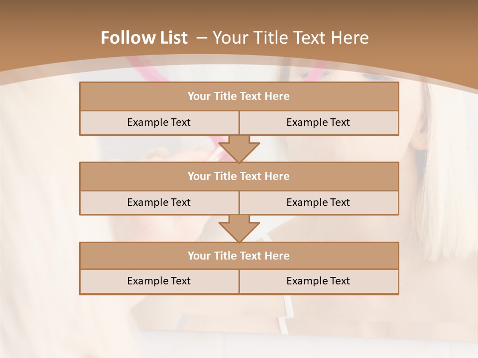 A Woman Holding A Pink Heart In Front Of A Mirror PowerPoint Template
