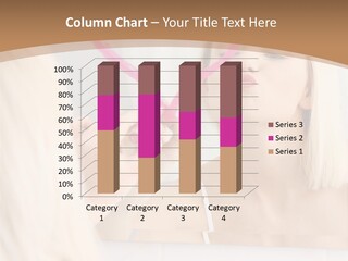 A Woman Holding A Pink Heart In Front Of A Mirror PowerPoint Template