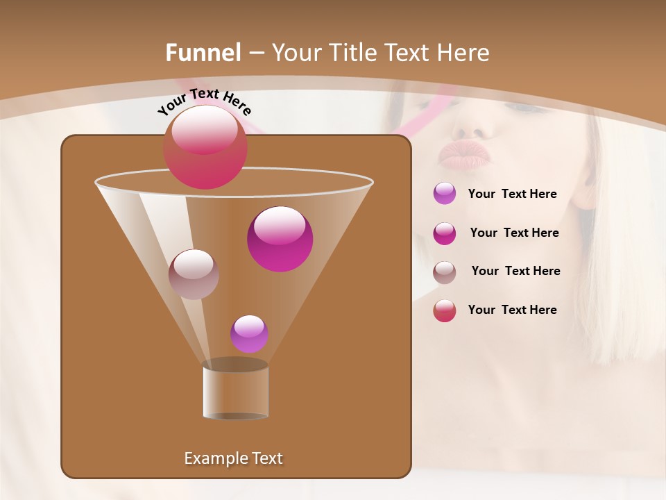 A Woman Holding A Pink Heart In Front Of A Mirror PowerPoint Template