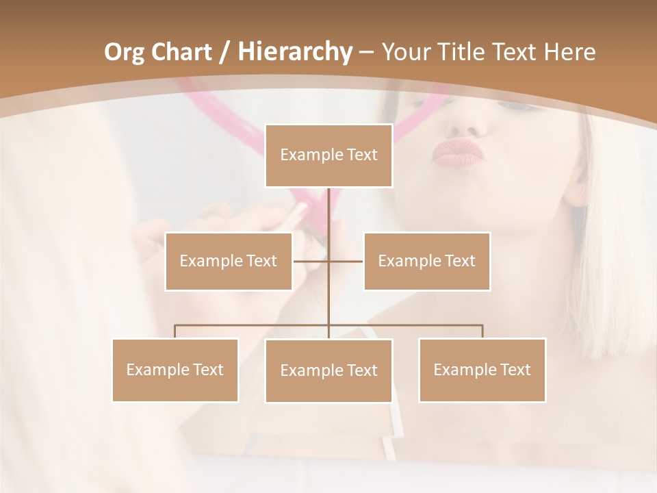 A Woman Holding A Pink Heart In Front Of A Mirror PowerPoint Template