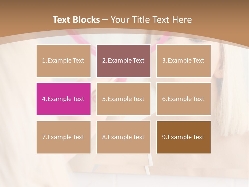 A Woman Holding A Pink Heart In Front Of A Mirror PowerPoint Template