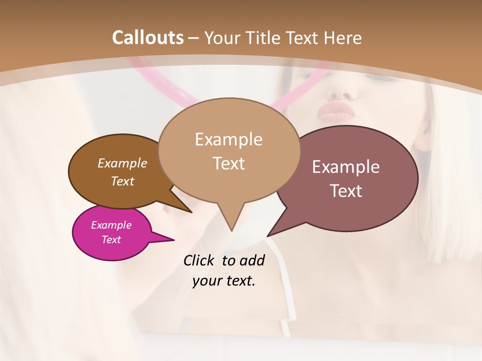 A Woman Holding A Pink Heart In Front Of A Mirror PowerPoint Template