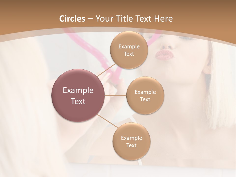 A Woman Holding A Pink Heart In Front Of A Mirror PowerPoint Template