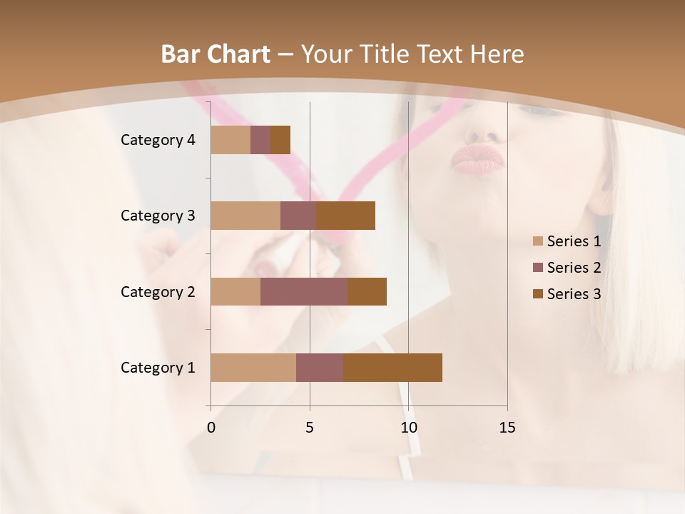A Woman Holding A Pink Heart In Front Of A Mirror PowerPoint Template