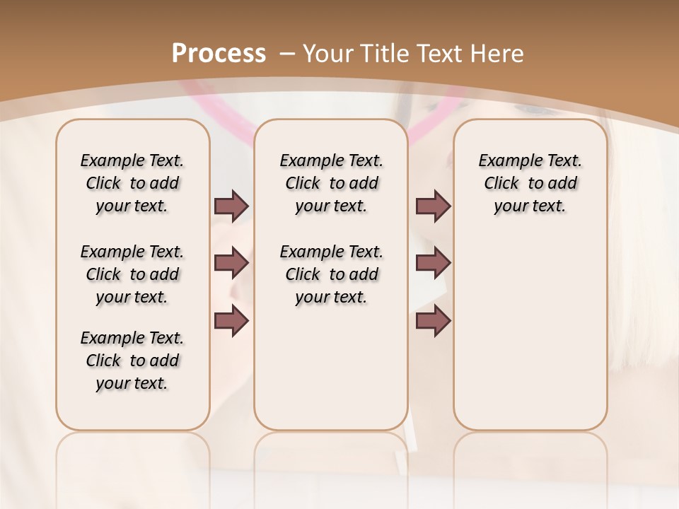 A Woman Holding A Pink Heart In Front Of A Mirror PowerPoint Template