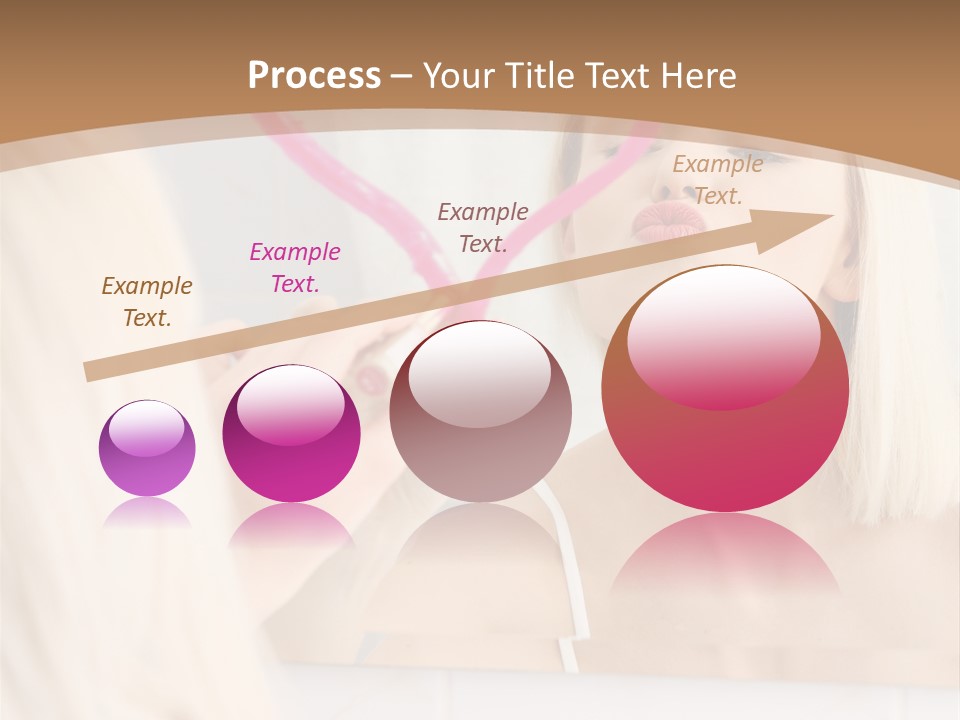 A Woman Holding A Pink Heart In Front Of A Mirror PowerPoint Template