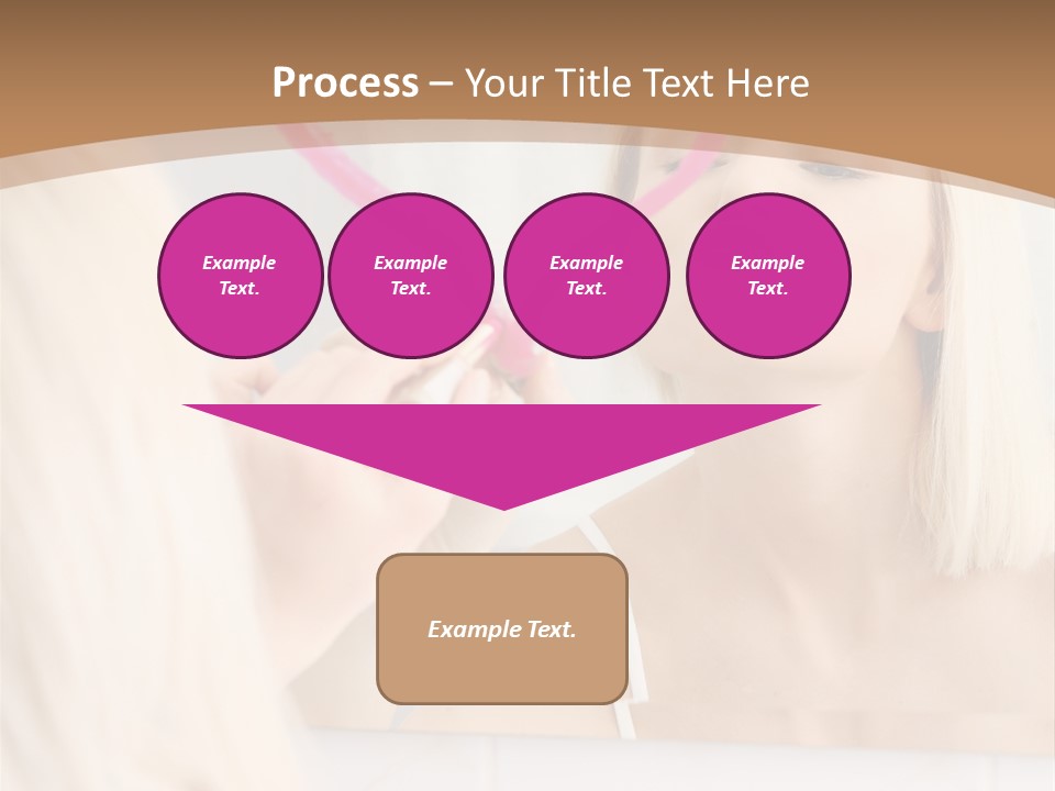 A Woman Holding A Pink Heart In Front Of A Mirror PowerPoint Template