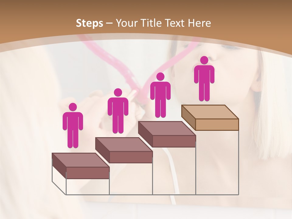 A Woman Holding A Pink Heart In Front Of A Mirror PowerPoint Template