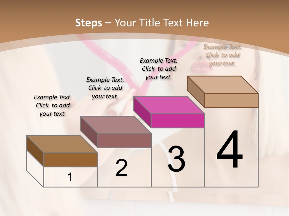 A Woman Holding A Pink Heart In Front Of A Mirror PowerPoint Template