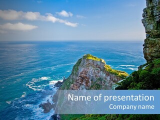 Precipice Hope Sea PowerPoint Template