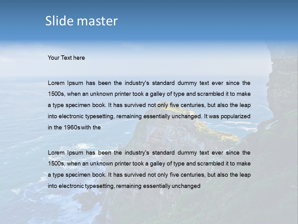 Precipice Hope Sea PowerPoint Template
