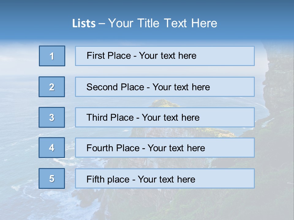 Precipice Hope Sea PowerPoint Template