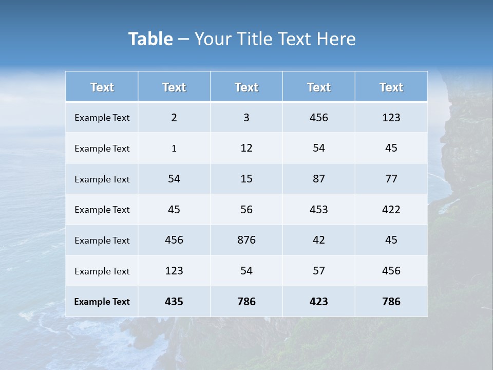 Precipice Hope Sea PowerPoint Template